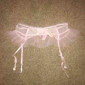 Light Pink Tulle Victoria’s Secret Garter Belt xs